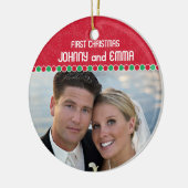 Premier ornement de photo de Noël (Gauche)