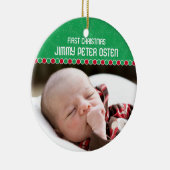 Premier ornement de photo de Noël (Droite)