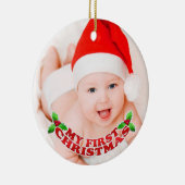 Premier ornement de photo de Noël (Droite)