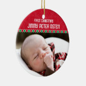 Premier ornement de photo de Noël (Droite)