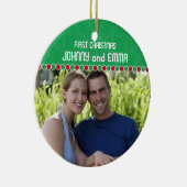 Premier ornement de photo de Noël (Droite)