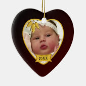 Premier ornement de photo de Noël du bébé dans (Droite)