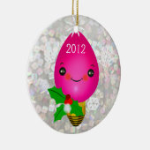 Premier ornement de photo de Noël du bébé fait sur (Droite)