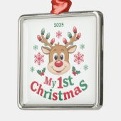 Premier ornement de rennes de Noël du bébé (Gauche)