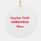 PREMIER ORNEMENT DE SINGE DE LA CHAUSSETTE DU BÉBÉ (Dos)