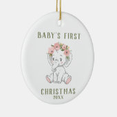Premier ornement d'éléphant de Noël du bébé (Droite)