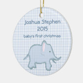 Premier ornement d'éléphant de Noël du bébé (Gauche)
