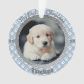 Premier ornement Empreinte de patte bleu de Noël d (devant)