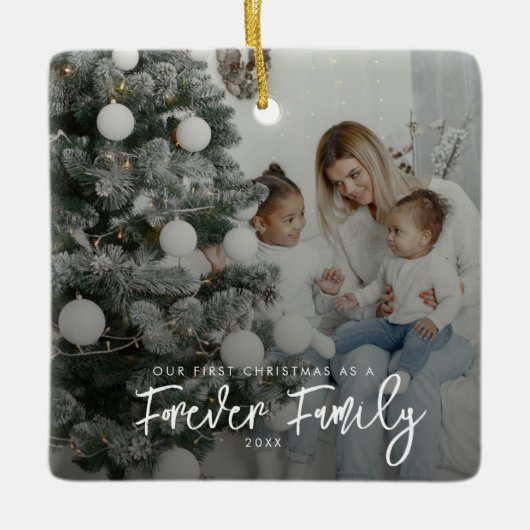 Premier ornement en céramique adopté de Noël (Devant)