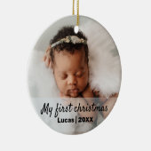 Premier ornement en céramique de Noël pour bébé mi (Droite)