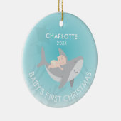 Premier ornement en céramique de requin de Noël po (Droite)