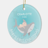 Premier ornement en céramique de requin de Noël po (Gauche)