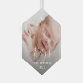 Premier ornement en verre de Noël du bébé (Avant droite)