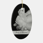 Premier ornement noir et blanc de Noël de Babys (Droite)