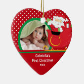 Premier ornement Père Noël de photo de Noël de (Droite)