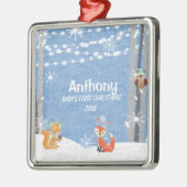 Premier ornement personnalisé d'animal de Noël de (Gauche)