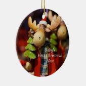 Premier ornement personnalisé d'orignal de Noël du (Droite)