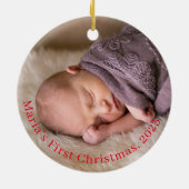 Premier ornement photo de Noël à deux faces (Dos)