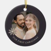 Premier ornement photo de Noël de la mariée (Devant)