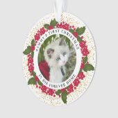 Premier ornement photo de Noël de Sammy (devant)