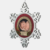 Premier ornement photo de Noël du bébé (Vue impression)