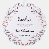 Premier ornement photo de Noël du bébé (Verso)