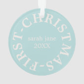 Premier ornement photo de Noël du bébé (dos)