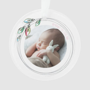 Premier ornement photo de Noël pour bébé fantas