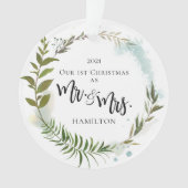 Premier ornement photo de Noël vert (devant)