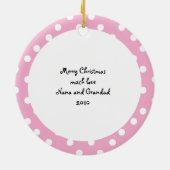 Premier ornement rose de Noël VolleyBaby (Dos)