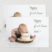 Premier papa| Fête des pères| Carte photo (Devant / Derrière)