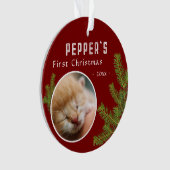 Premier pin de Noël Kitten Chat 2 Photo Keepsaké (devant)