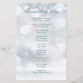 Premier programme de mariage hivernal des flocons (Dos)