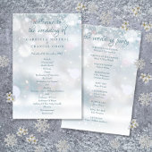 Premier programme de mariage hivernal des flocons