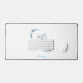 Premier "Q" Monogramme bleu Calme Floral (Clavier et souris)