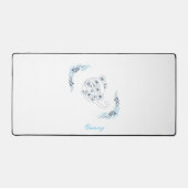 Premier "Q" Monogramme bleu Calme Floral (Recto)