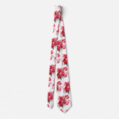 Premier Red Orchids Formal Sharp Stropdas (Achterkant)