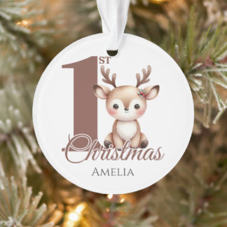 Premier renne de Noël pour bébé personnalisé