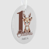 Premier renne de Noël pour bébé personnalisé (devant)