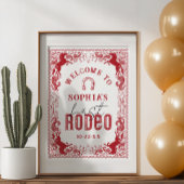 Premier Rodeo Anniversaire Affiche de bienvenue de
