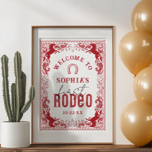 Premier Rodeo Anniversaire Affiche de bienvenue de
