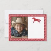 Premier Rodéo Anniversaire Carte de remerciements (Dos)