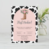 Premier Rodéo Anniversaire, Invitation Cowgirl (Debout devant)