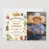 Premier Rodéo Prenez vos chevaux Photo Invitation (Devant)