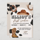 Premier Rodéo, Western Cowboy Invitation (Devant / Derrière)