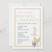 Premier rose moderne des invitations | de (Devant)