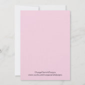 Premier rose moderne des invitations | de (Dos)