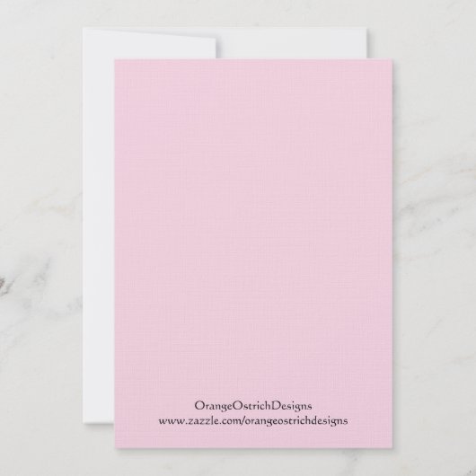 Premier rose moderne des invitations | de (Dos)