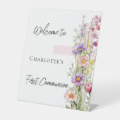 Premier signe de bienvenue des fleurs roses de la  (Recto)