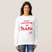 Premier Sweatshirt de Noël de maman (Devant entier)